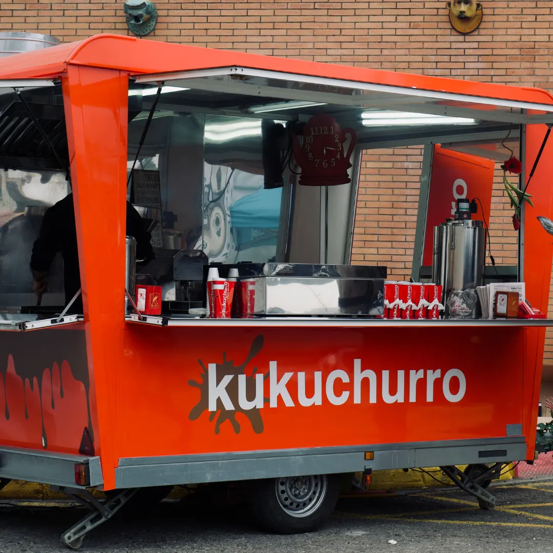 Kukumóvil de Kukuchurro montada y lista para servir churros